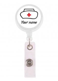 Porte Badge Enrouleur Infirmière avec Nom Imprimé